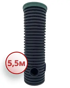 Дренажный колодец d340 h5500 с зеленой крышкой (отводы 200 мм) 0
